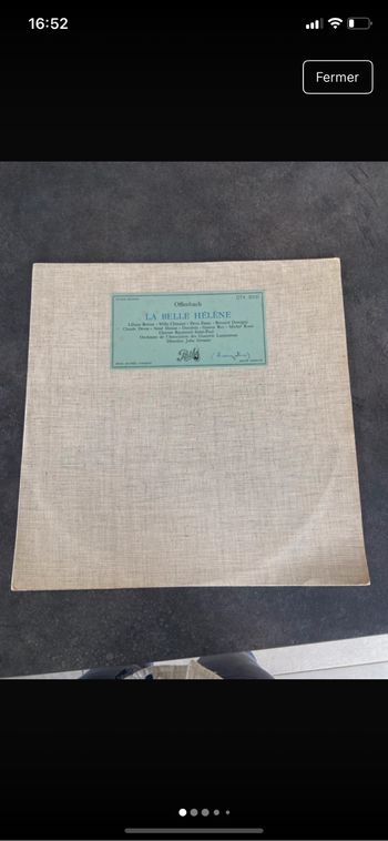 Vinyle 33 tours Offenbach La belle Hélène