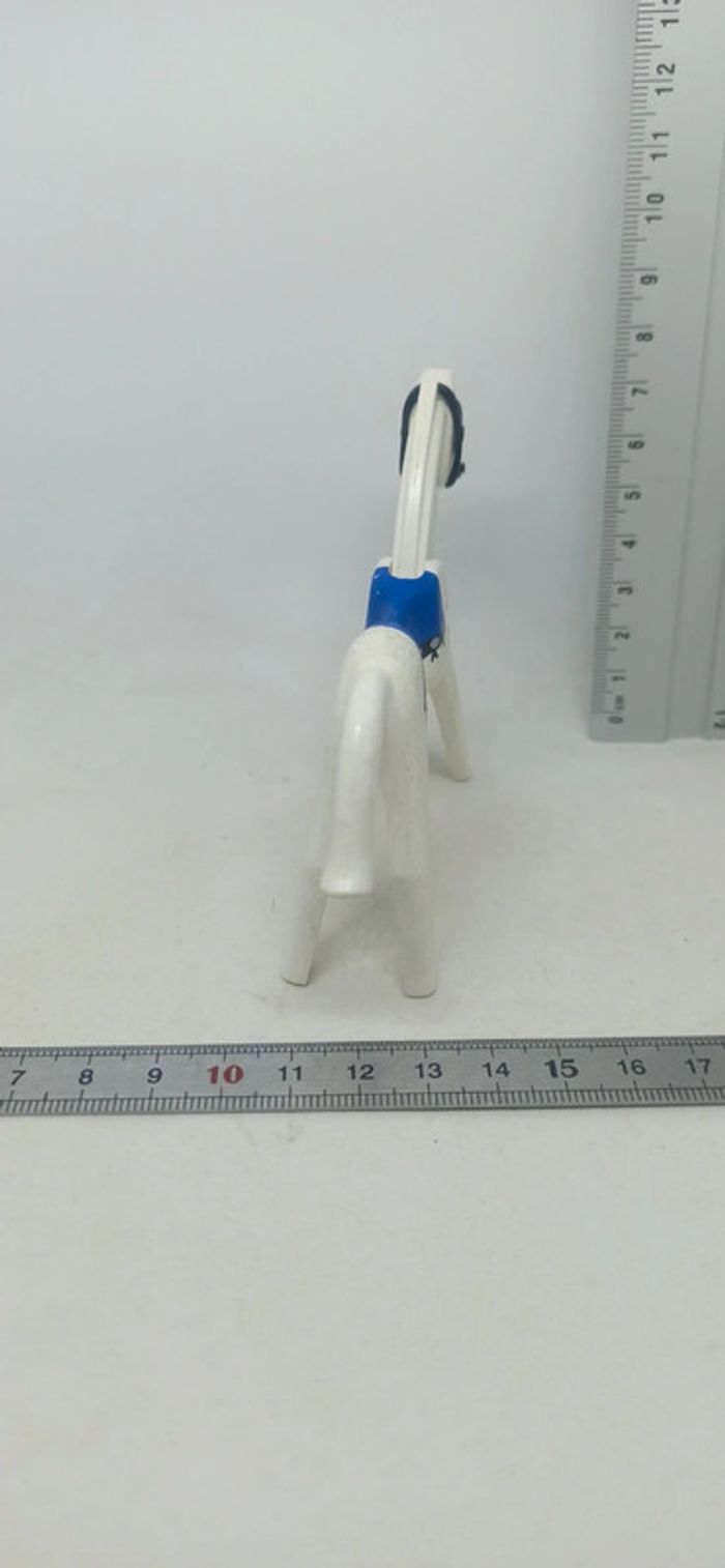 Cheval blanc et bleu vintage playmobil - photo numéro 4