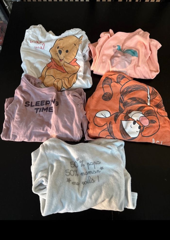 Lot de 5 pyjamas bébé 9 mois