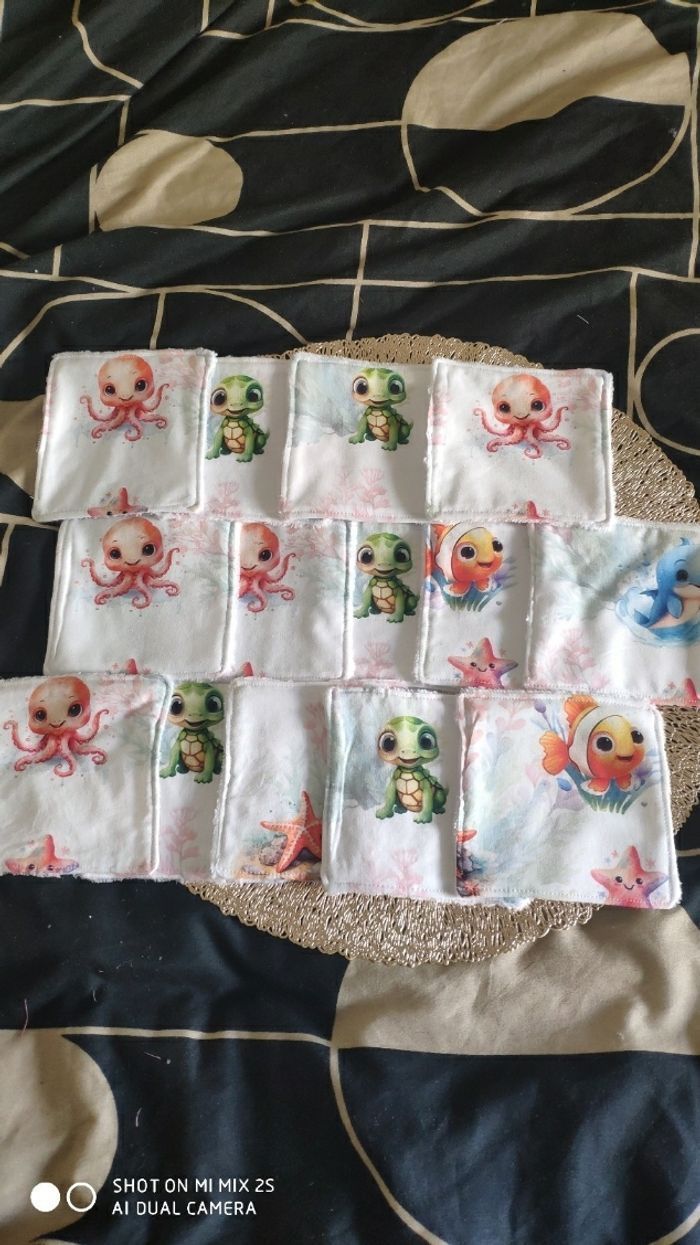 14 lingettes lavables neuf