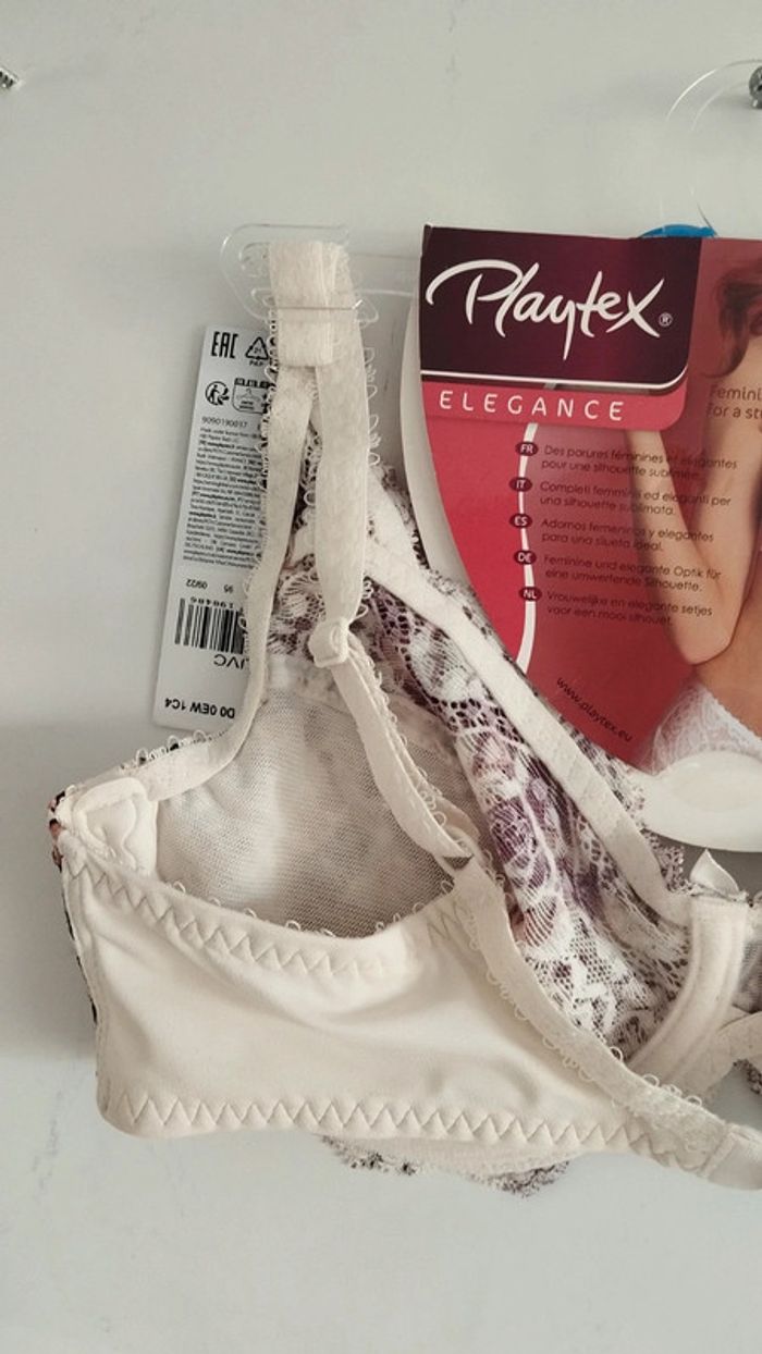 Soutien gorge Playtex taille 90c prune crème corail - photo numéro 10