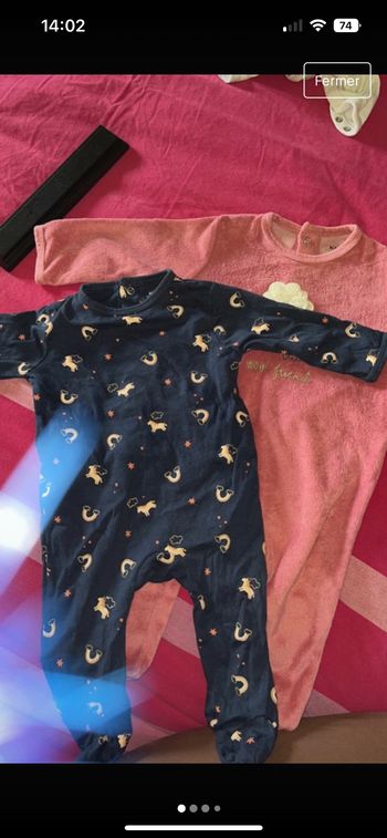 Lot de 2 pyjamas kiabi 6 mois