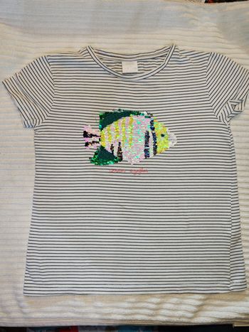 Tee-shirt Zara sequins réversibles 9 ans 