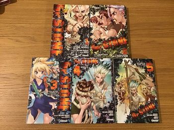 Lot 5 mangas Dr.Stone tomes Glenat très bon état
