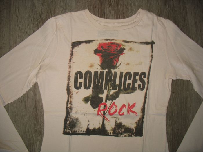 TEE SHIRT ML ROSE PALE FILLE "COMPLICES" - 14 ANS - n°02 - photo numéro 3