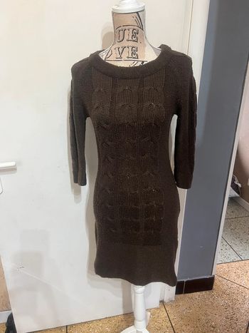 Robe lainage marron femme taille 36
