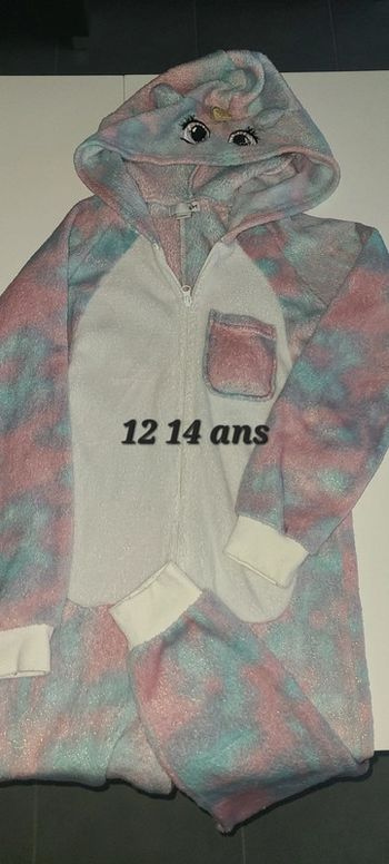 Combinaison pyjagourou pyjama fille licorne 12 14 ans