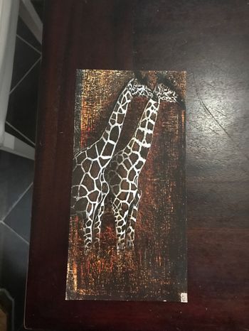 Carte / carte postale girafe