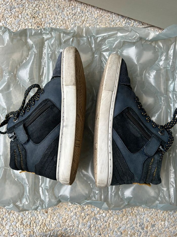 Baskets montantes cuir à lacets et fermeture éclair garçon verbaudet - photo numéro 10