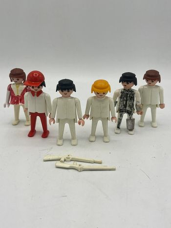 Lot 6 playmobil vintage geobra 1974 blancs