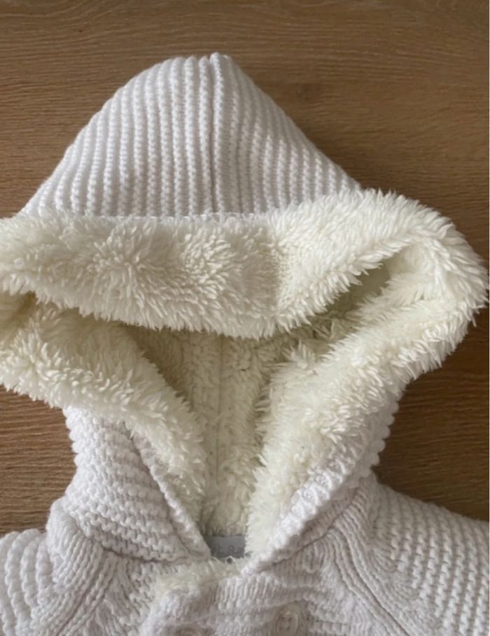 Gilets mixte Cadet Rousselle blanc   Chaud  taille  1 mois