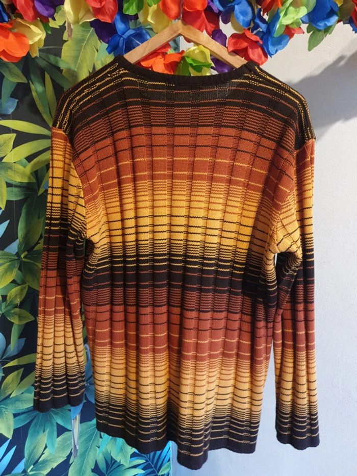 Pull rayé couleur d'automne - photo numéro 3