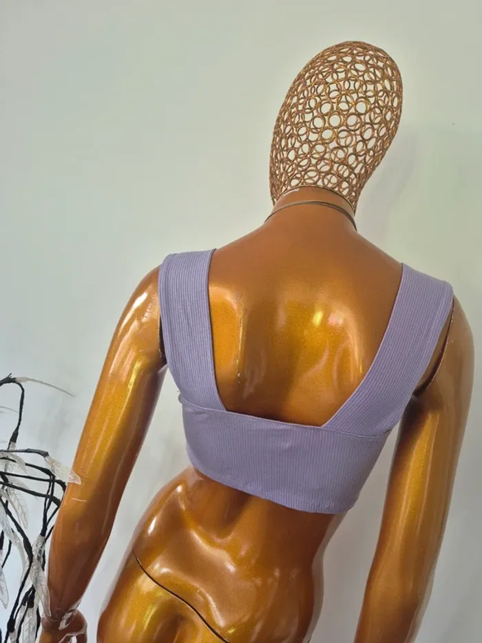 Top Court Lila Femme Taille S/36 - photo numéro 2