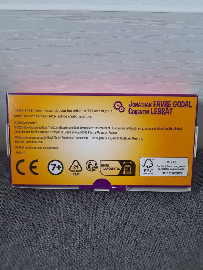 Jeu McDonald's Neuf The Sound Maker Blue Orange - photo numéro 2