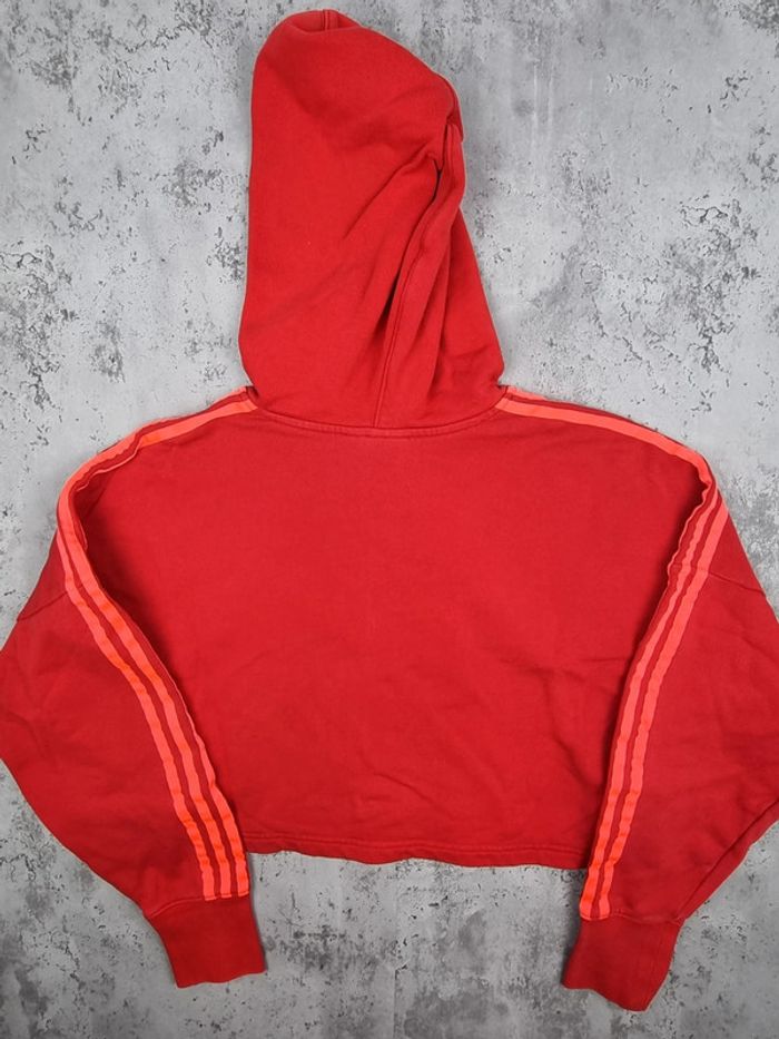 Pull crop top à capuche Adidas – Taille XS Femme (mesures en photos) - photo numéro 4