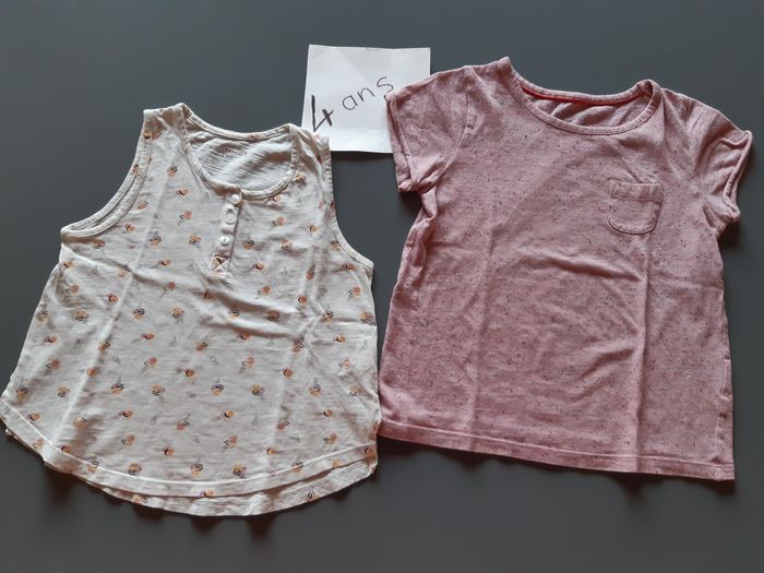 lot fille été 4ans : tee-shirts et shorts - photo numéro 5
