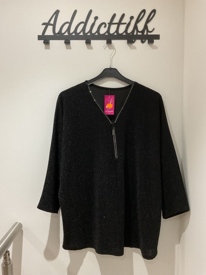 Blouse paillette femme taille unique (42-52)- neuve avec étiquette