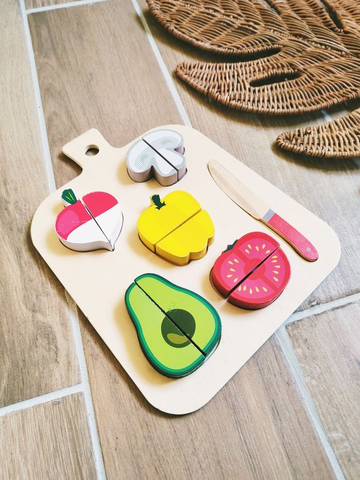 🍓Dinette puzzle 2 en 1 fruits à scratch sur plateau en bois - photo numéro 2
