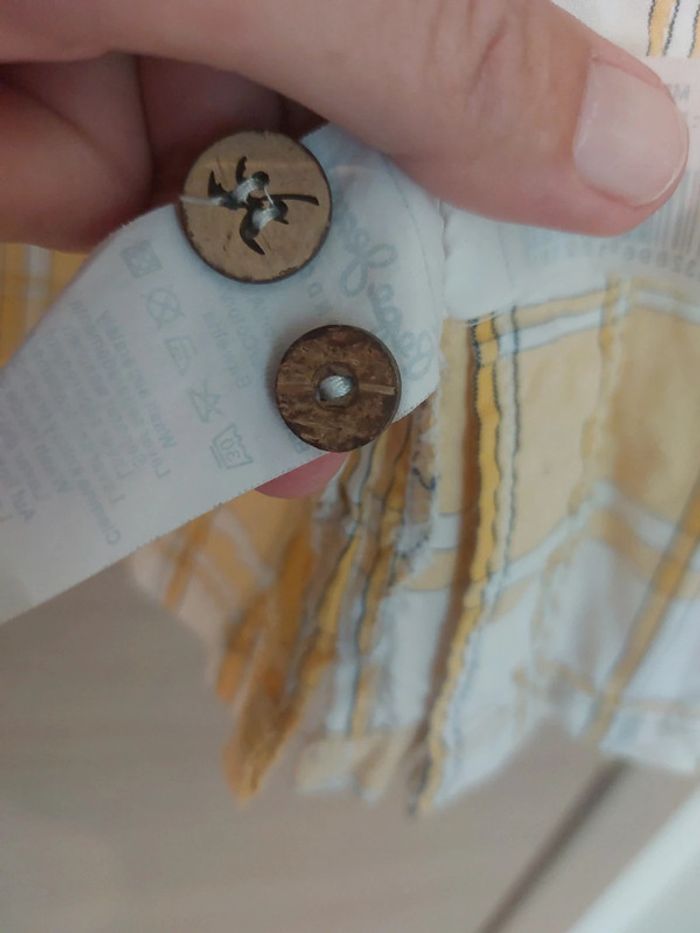 Chemise debardeur  a carreaux jaune - photo numéro 5