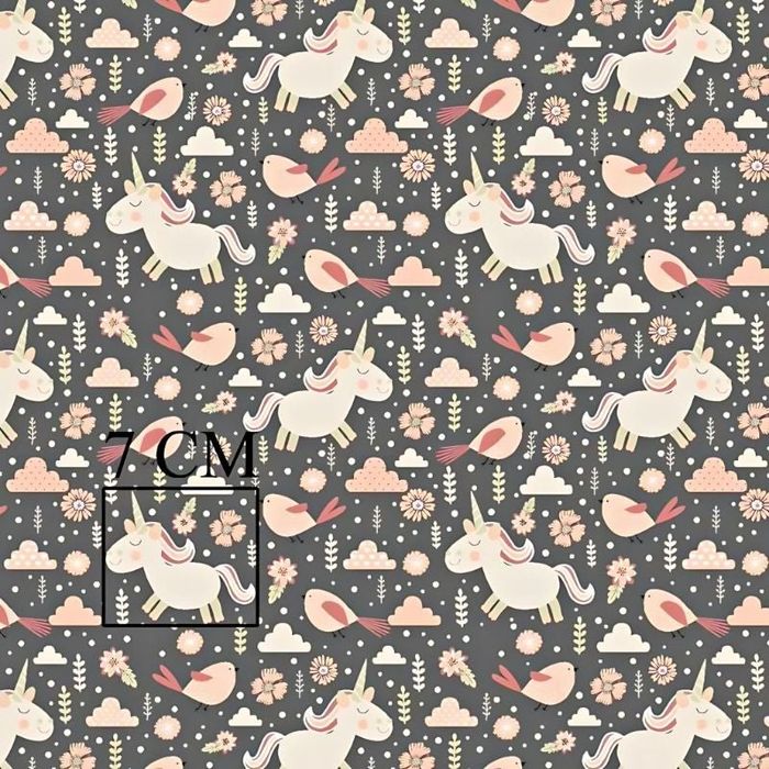 Coupon Tissu 100x80 Thème Licornes