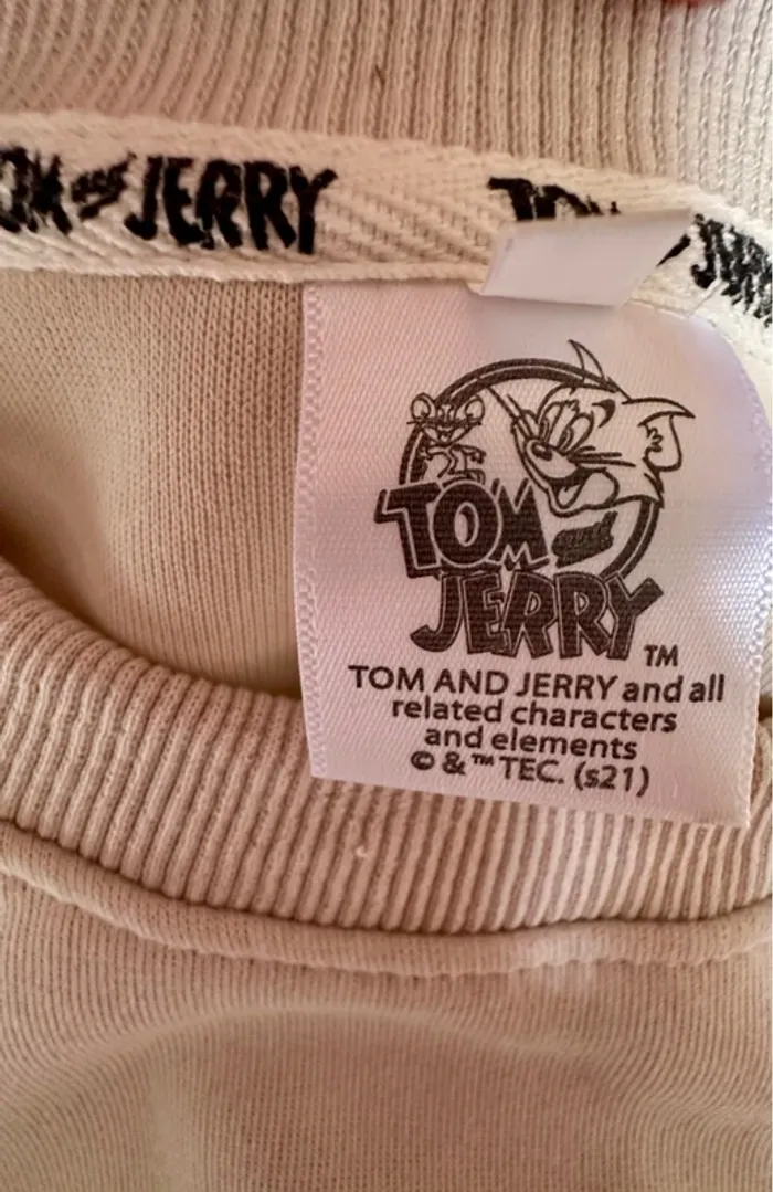 Sweat beige Tom & Jerry | Édition spéciale - photo numéro 4