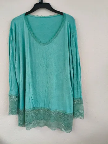 Tunique bleue turquoise - Made in Italy - taille 52