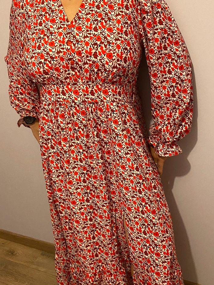 Robe été fleurie longue décontractée - 40/42 L neuf . - photo numéro 4