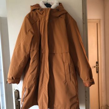Manteau parka doublé femme orange