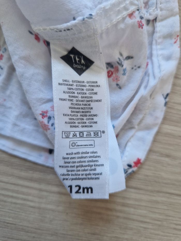 Lot de 3 chemises bébé fille Tex 12 mois - photo numéro 4