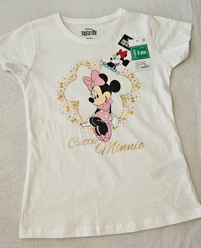 T-shirt fille manches courtes Minnie Mouse - Taille 8 ans
