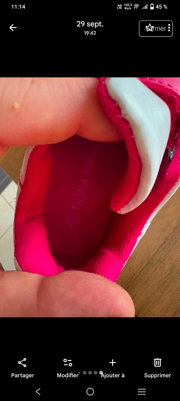 Baskets fille taille 30