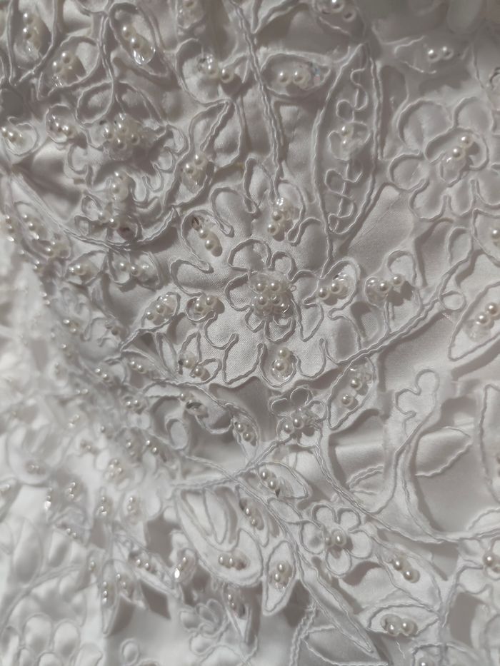 Robe de mariée bohème blanche – Neuve – Bustier – XXXXL (44/48) – Laçage + zip 🤍 - photo numéro 7