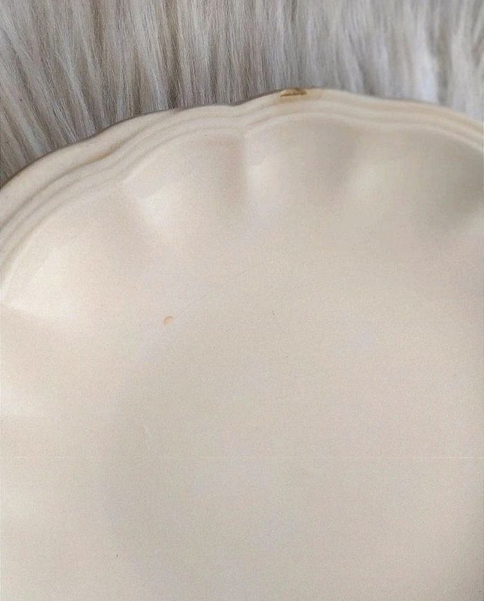 Grande assiette vintage coloris crème. - photo numéro 3