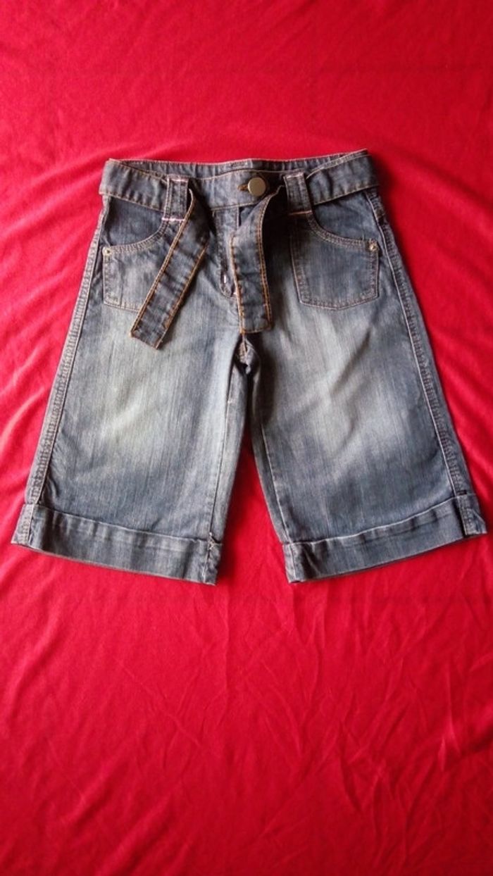 Pantacourt jean coupe large