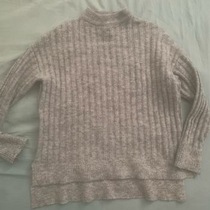 Pull gris long femme