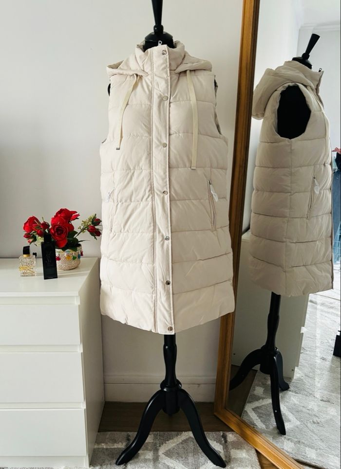 🧥 Doudoune sans manches crème - photo numéro 3