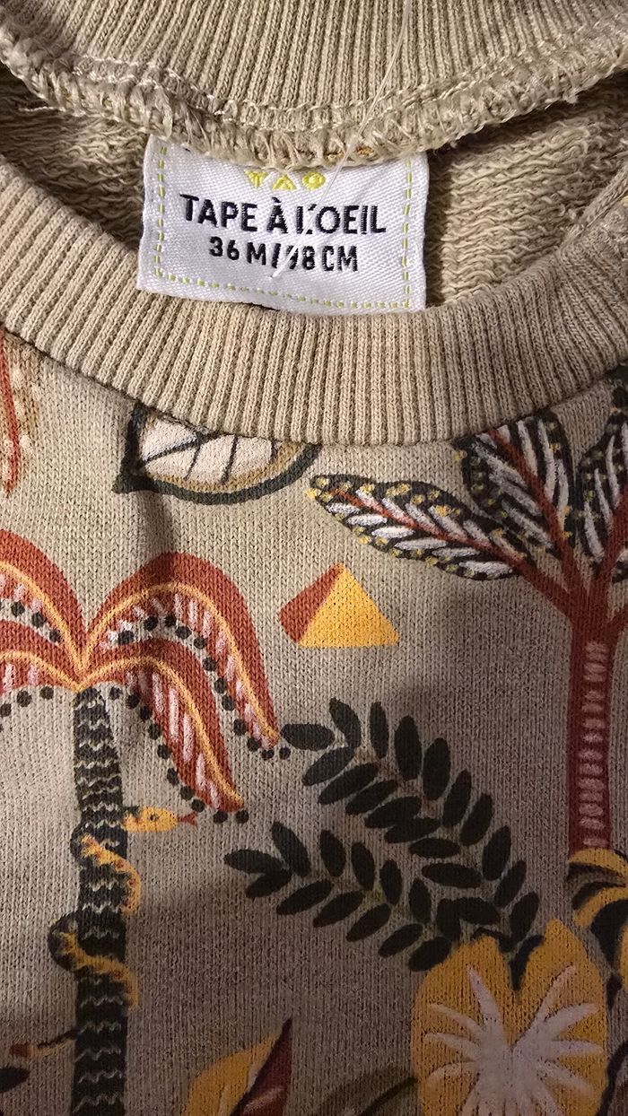 (Neuf non porté)🏷🥰💙💙💙superbe sweat molleton 36mois garçon 🥰💙 - photo numéro 4