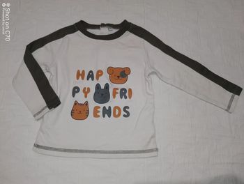 Super U haut t shirt manches longues ours 18 mois