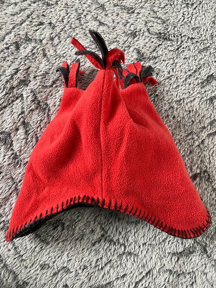 Bonnet enfant mixte rouge polaire - photo numéro 4