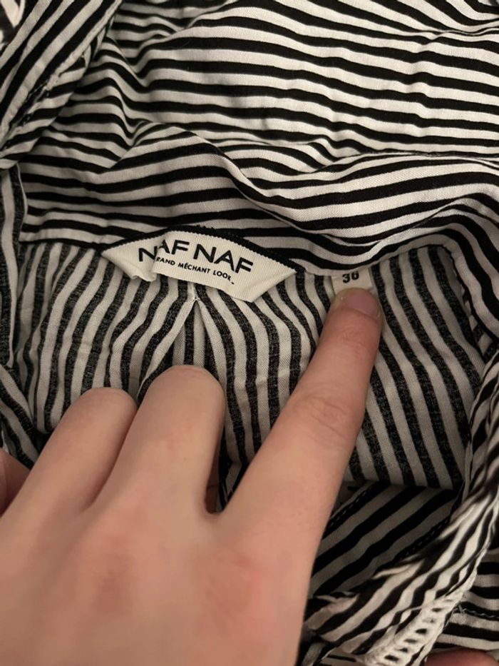 Blouse femme noire et blanche Naf Naf 36 - photo numéro 2