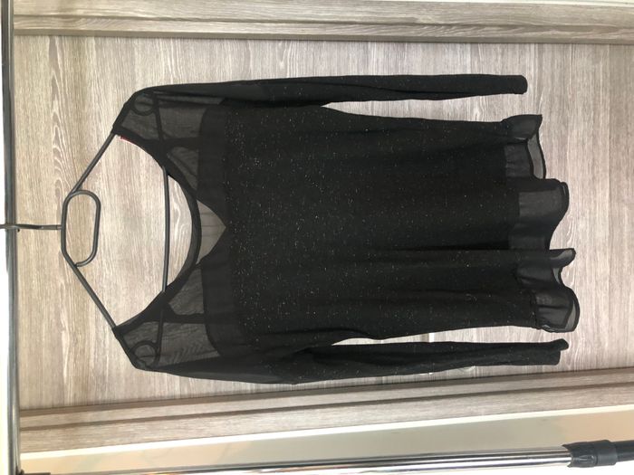 Camaieu - Haut noir fils d’or Medium - photo numéro 2
