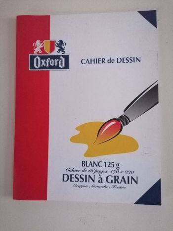 Cahier de dessin à grain 125g / 16 pages / 170*220