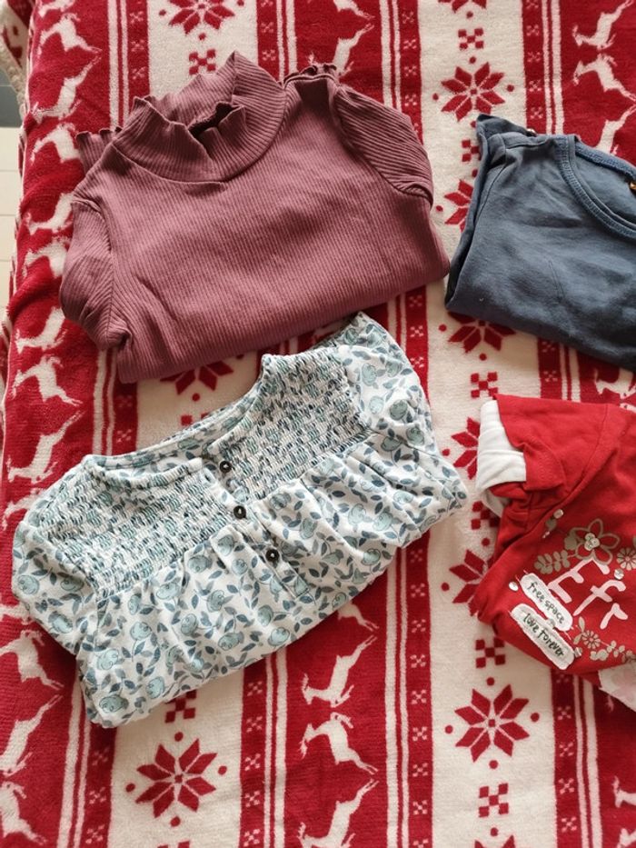 🦋 Lots t-shirt manche longue fille 🦋 - photo numéro 2