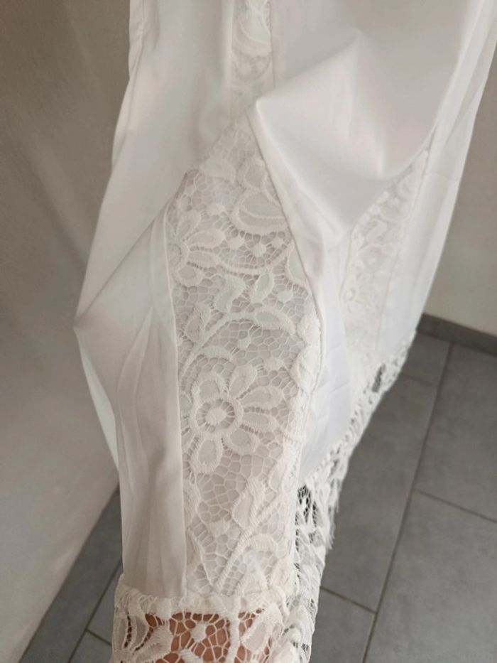 Robe blanche dentelles Taille S - photo numéro 2