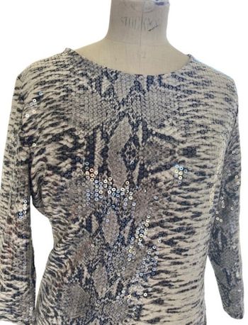 Robe motif serpent à sequins