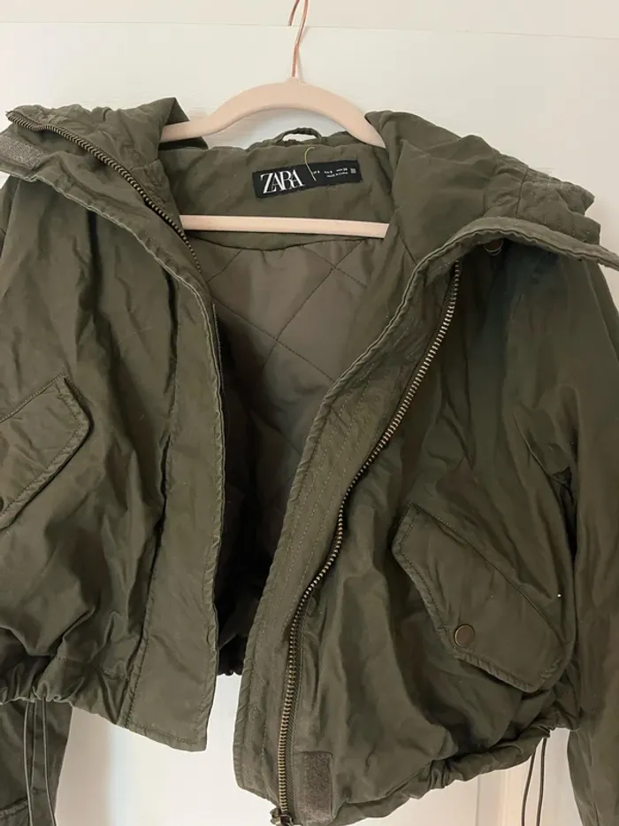 Veste courte style bomber kaki