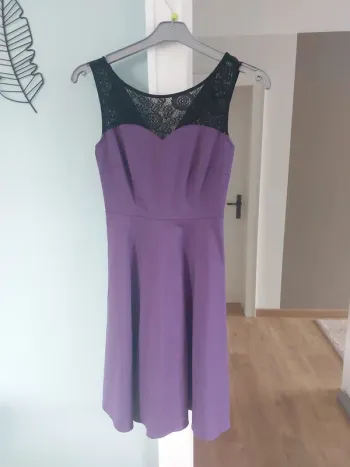 Robe bi-matière dentelle