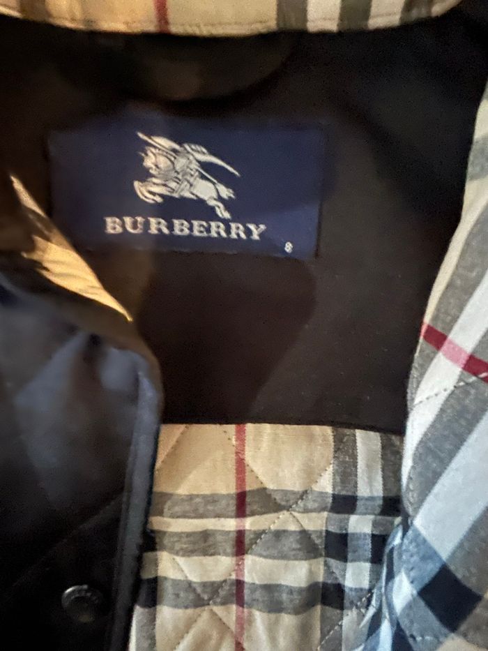 Veste gabardine authentique burberry 8 ans - photo numéro 2