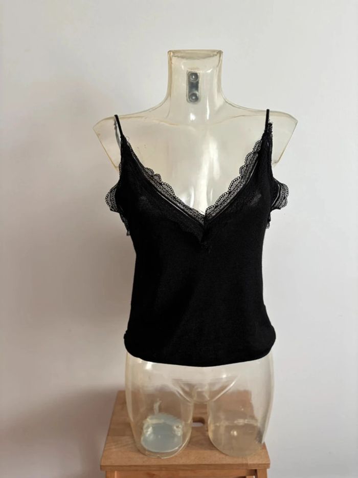 Débardeur noir, Zara avec dentelle