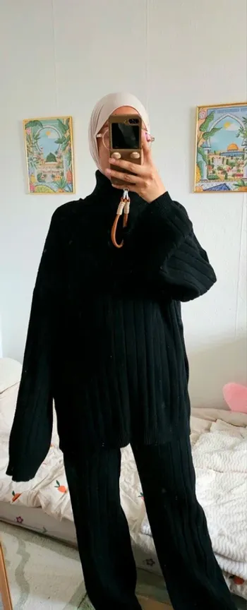 🖤 Ensemble pull & pantalon oversize noir 🖤